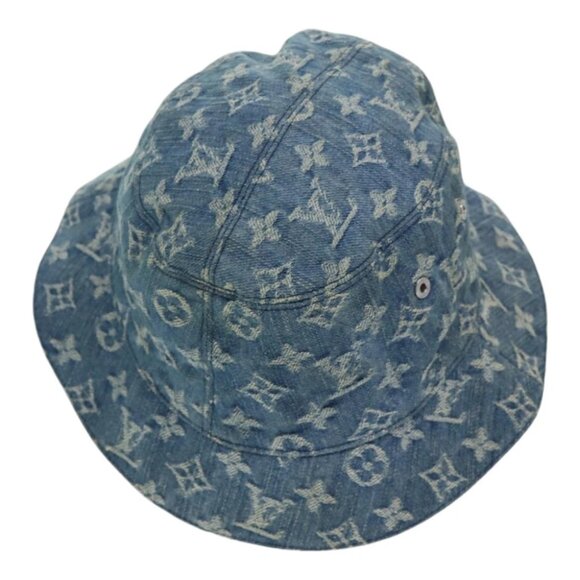 LOUIS VUITTON Monogram Hat Cotton Denim Blue - Picture 4 of 13